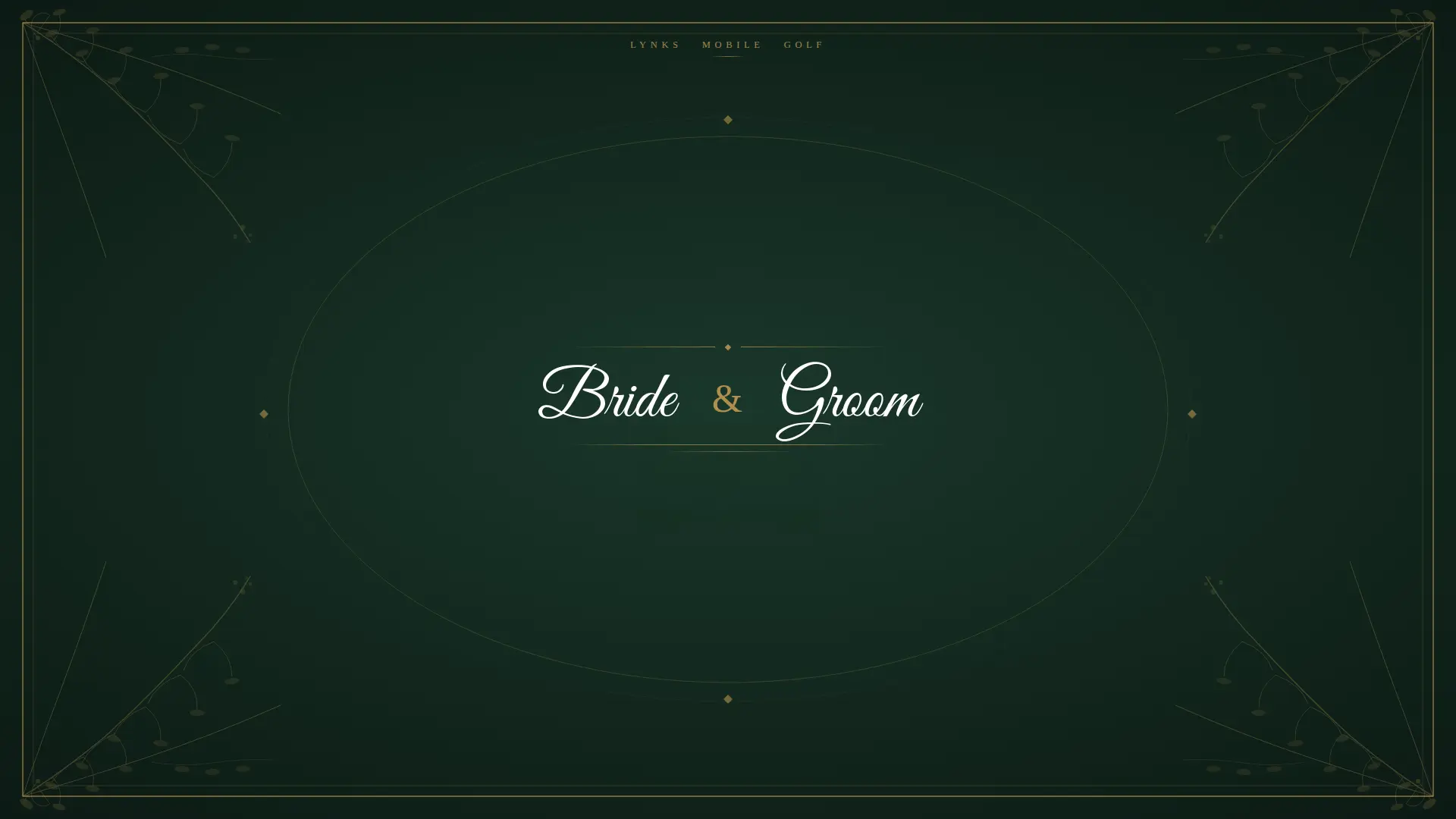 Custom wedding welcome screen for Lynks Mobile Golf simulator